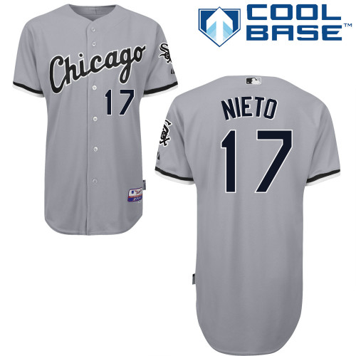 Adrian Nieto #17 Youth Baseball Jersey-Chicago White Sox Authentic Road Gray Cool Base MLB Jersey
